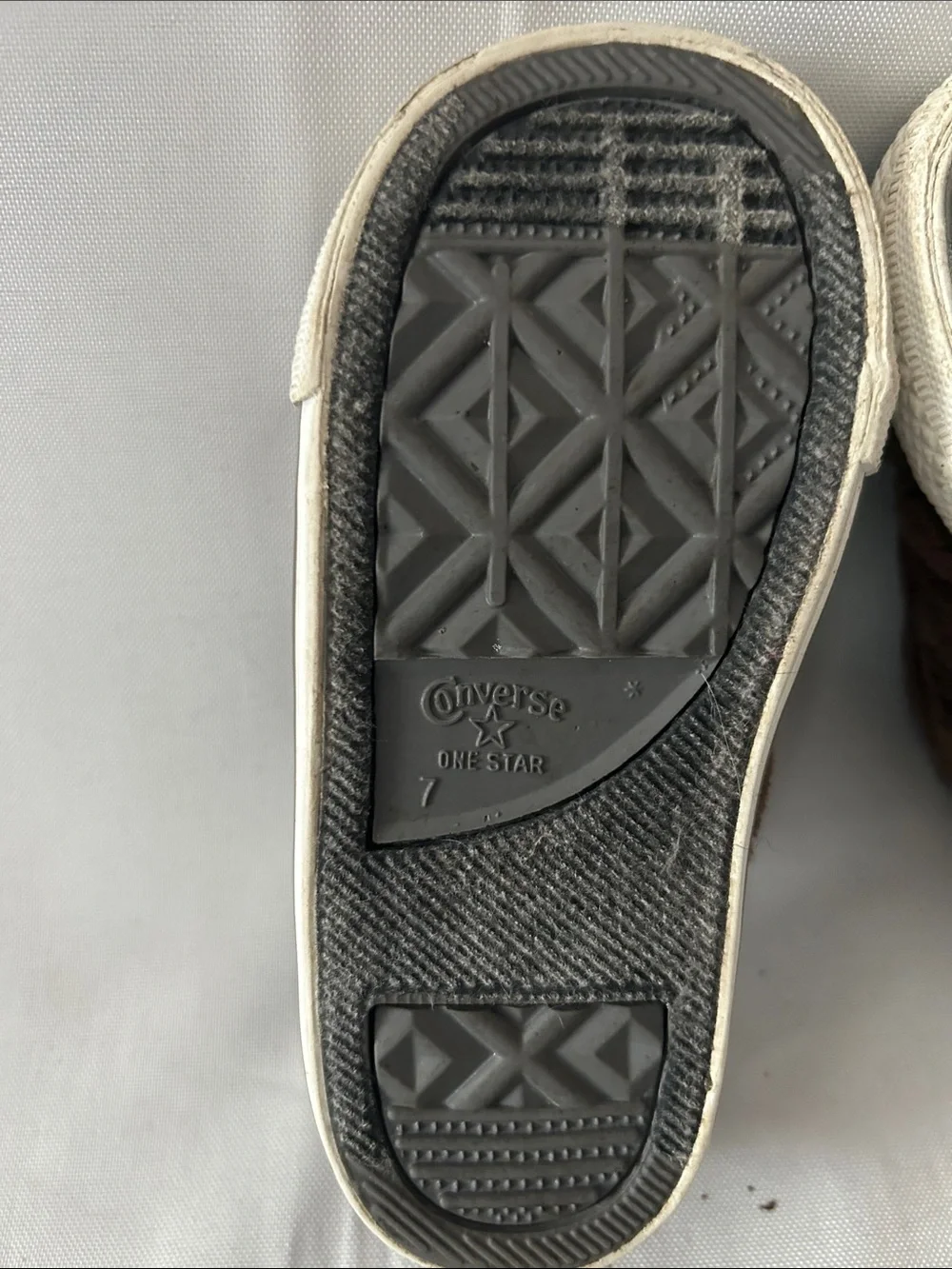 Converse All Star Toddler Brown Plush Puppy Slip-On Velcro Sneakers Size 7